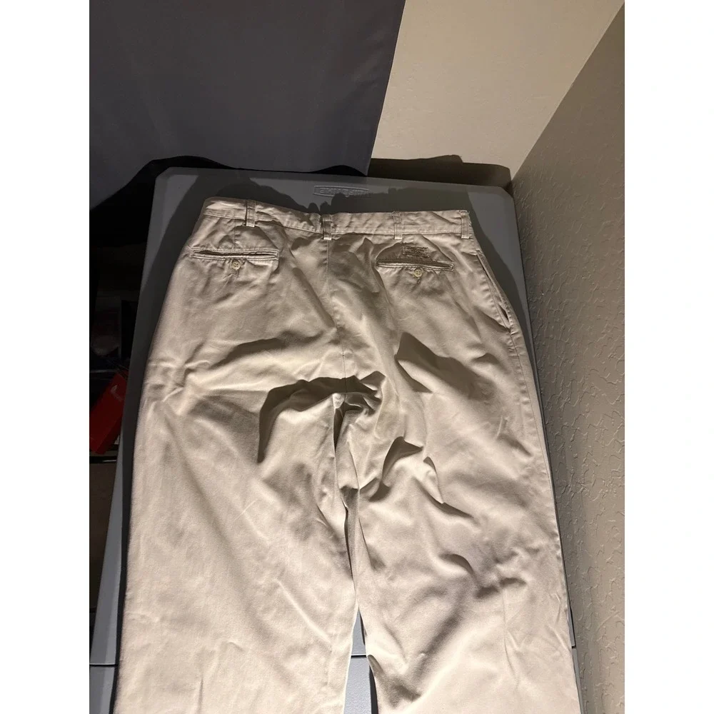 Polo Ralph Lauren Andrew Pant Mens 38x34 Khaki Vintage Double Pleated Chino Tan